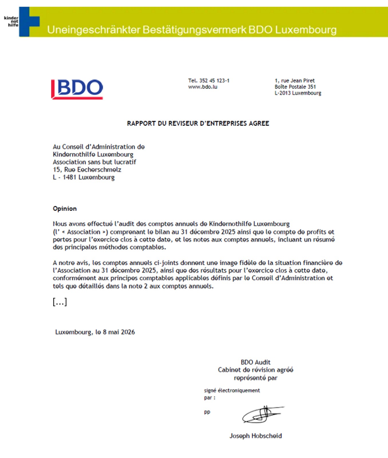 BDO Bericht fuer 2025
