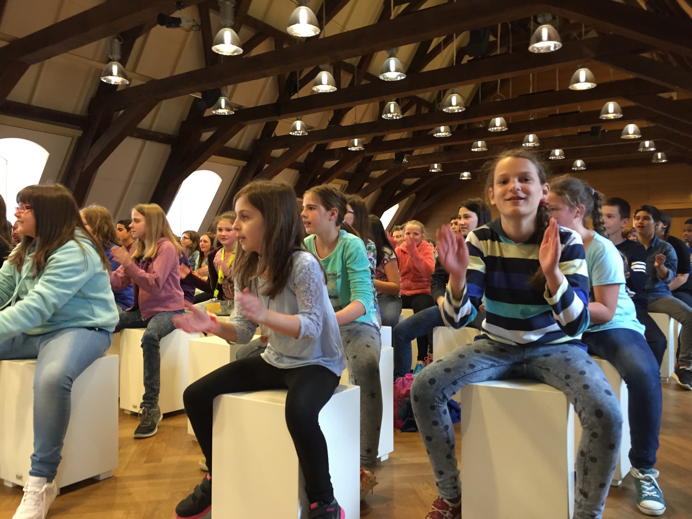 Atelier mit Shary Reeves in Luxembourg 2015 (Quelle: Kindernothilfe Luxembourg)